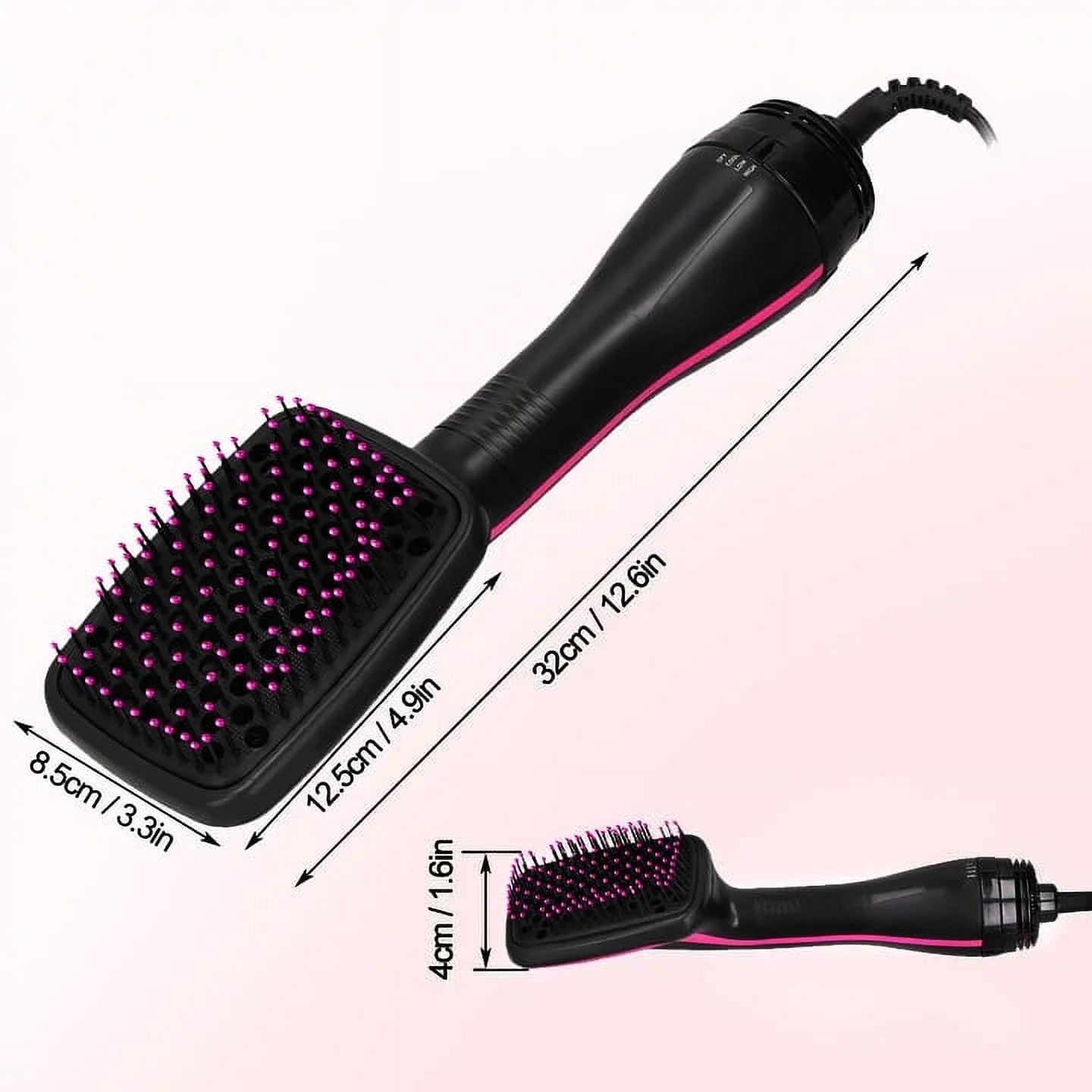 4-in-1 Hot Air Brush & Volumizer: Dryer, Straightener, & Curler