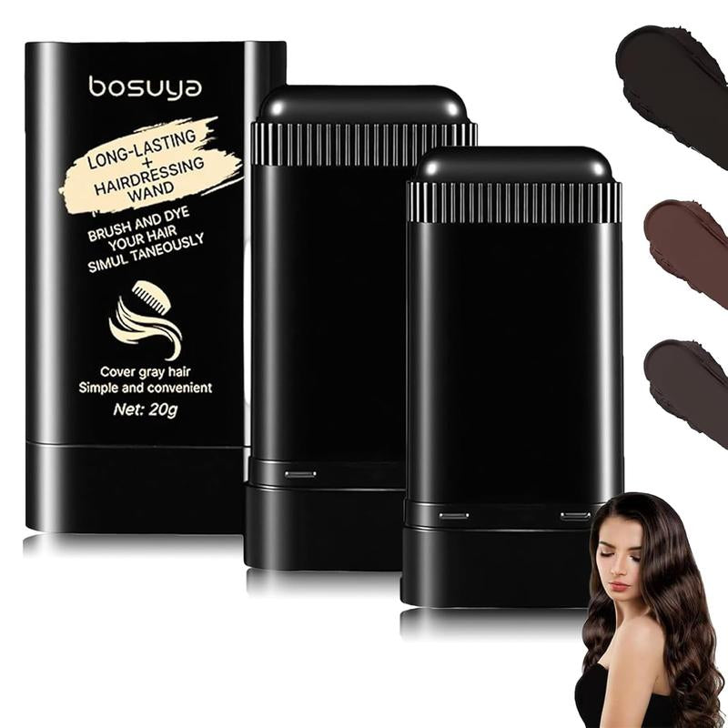 Dual-Application Instant Hair Concealer Stick – White Hair Coverage, Waterproof Formula, Comb Applicator