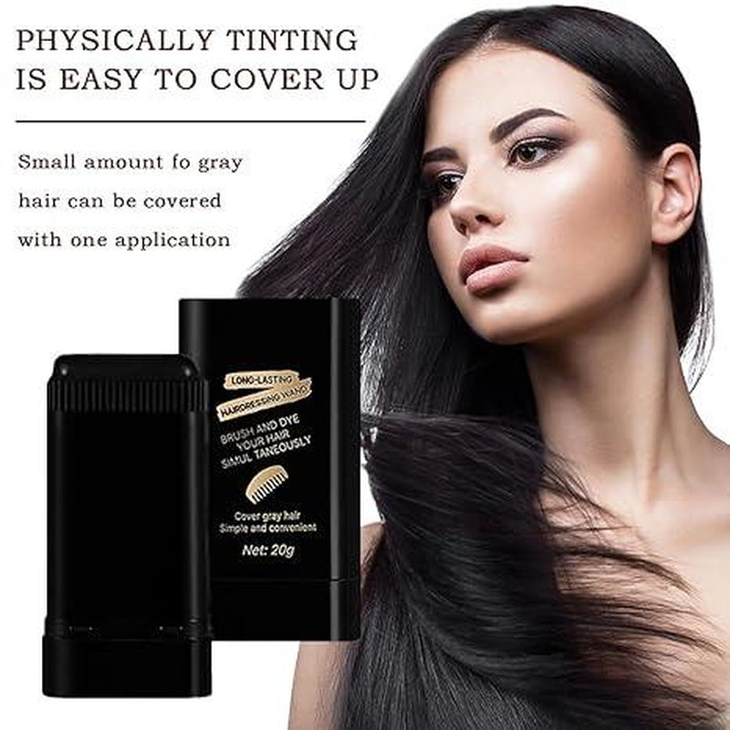 Dual-Application Instant Hair Concealer Stick – White Hair Coverage, Waterproof Formula, Comb Applicator