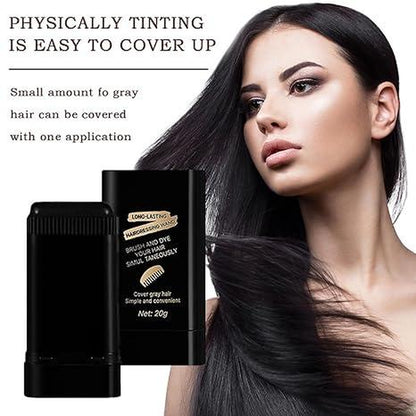 Dual-Application Instant Hair Concealer Stick – White Hair Coverage, Waterproof Formula, Comb Applicator