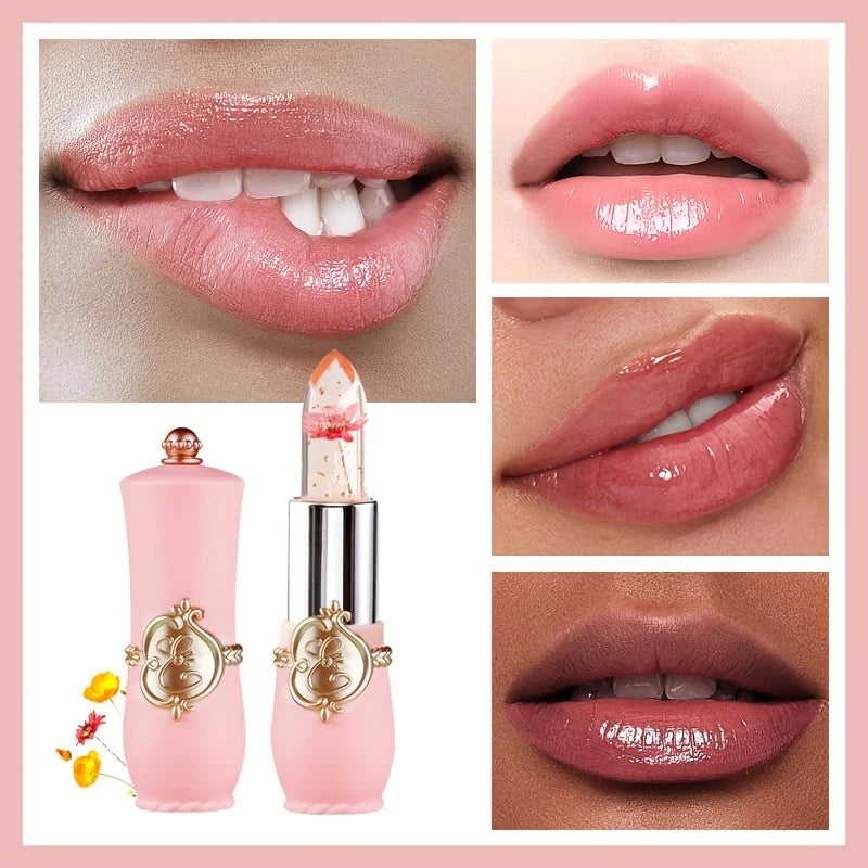 24K Gold Flower Infusion: pH-Adaptive Lip Serum