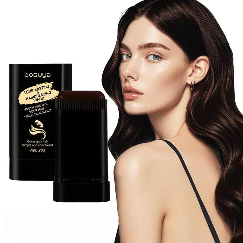 Dual-Application Instant Hair Concealer Stick – White Hair Coverage, Waterproof Formula, Comb Applicator