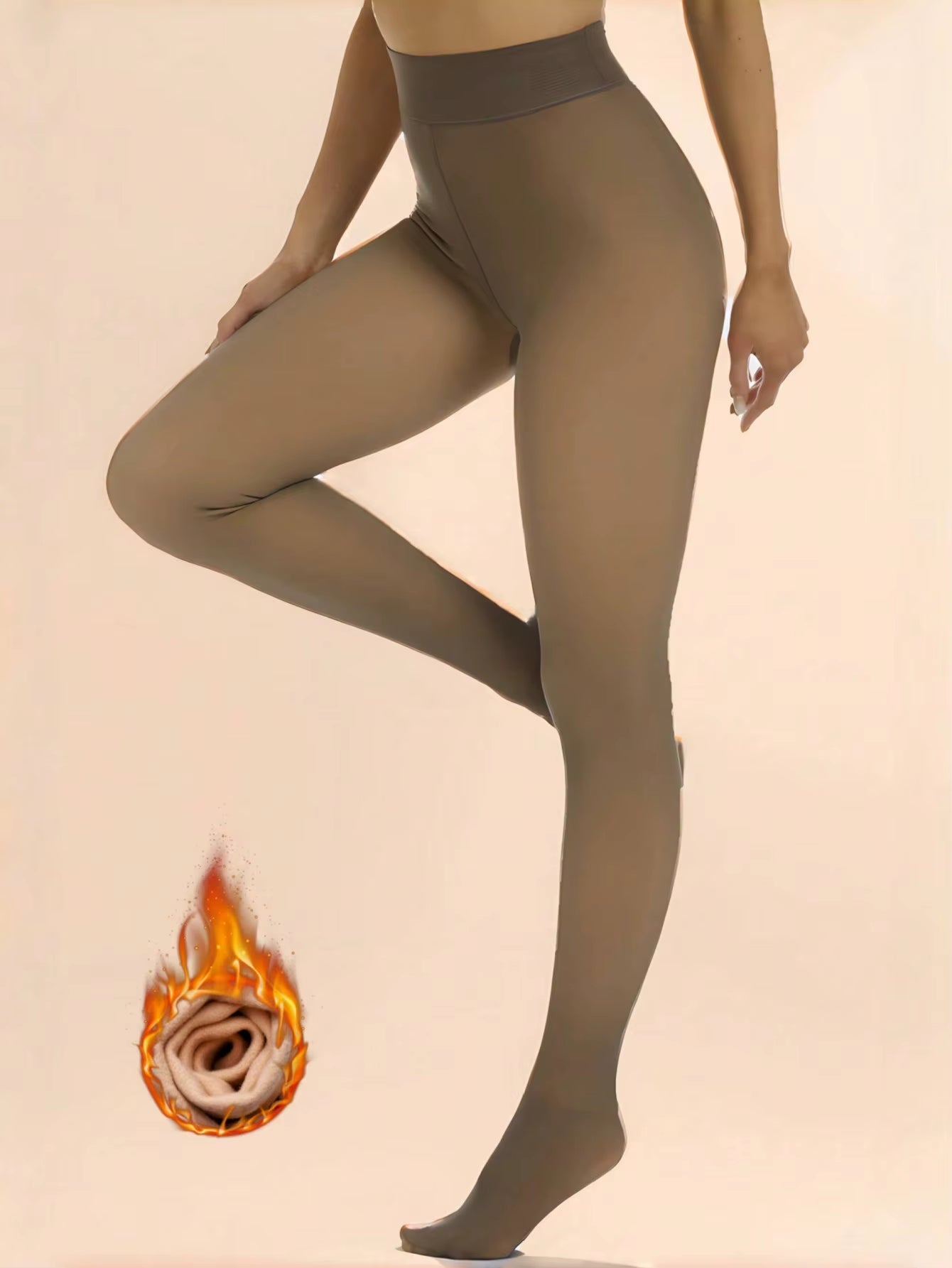 Thermal-Sheer™ 300g: Advanced Fleece-Lined Translucent Tights