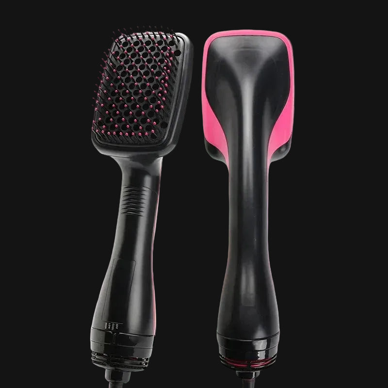 4-in-1 Hot Air Brush & Volumizer: Dryer, Straightener, & Curler