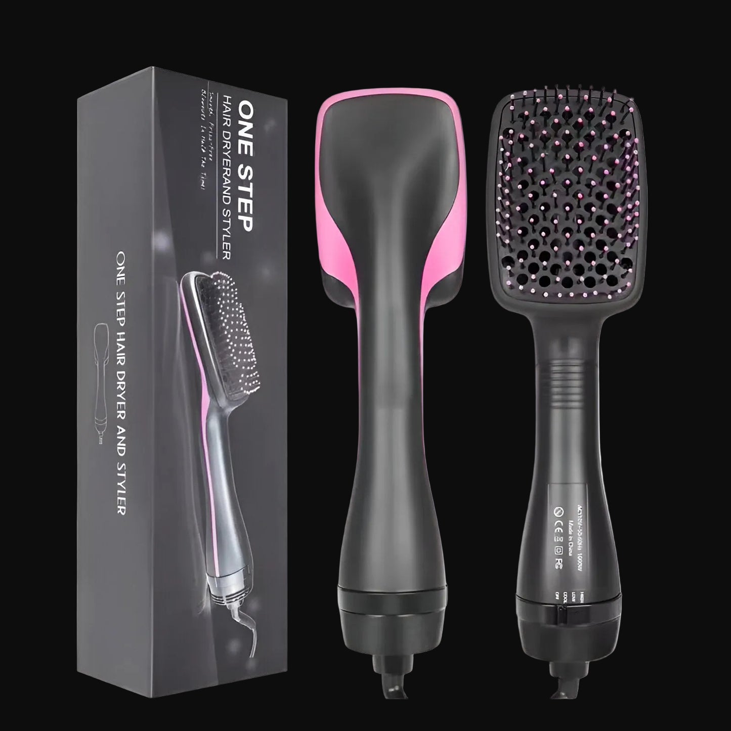 4-in-1 Hot Air Brush & Volumizer: Dryer, Straightener, & Curler